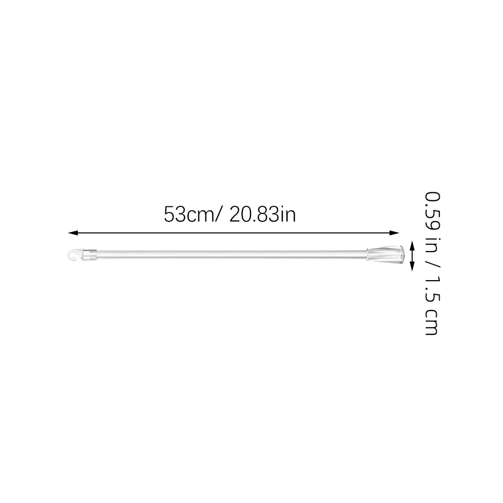 4 قطعة عصا أعمى النافذة استبدال 15 بوصة قضيب سحب شفاف للستائر الرأسية سهلة التركيب قضيب السحب للستائر اللاسلكية #3