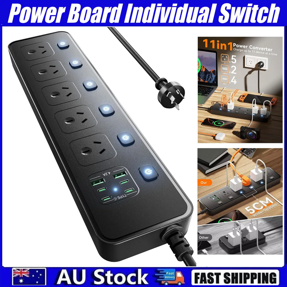 

Электрическая розетка с огнестойкими розетками, удлинитель, отдельные USB-порты для зарядки для офисов, общежитий