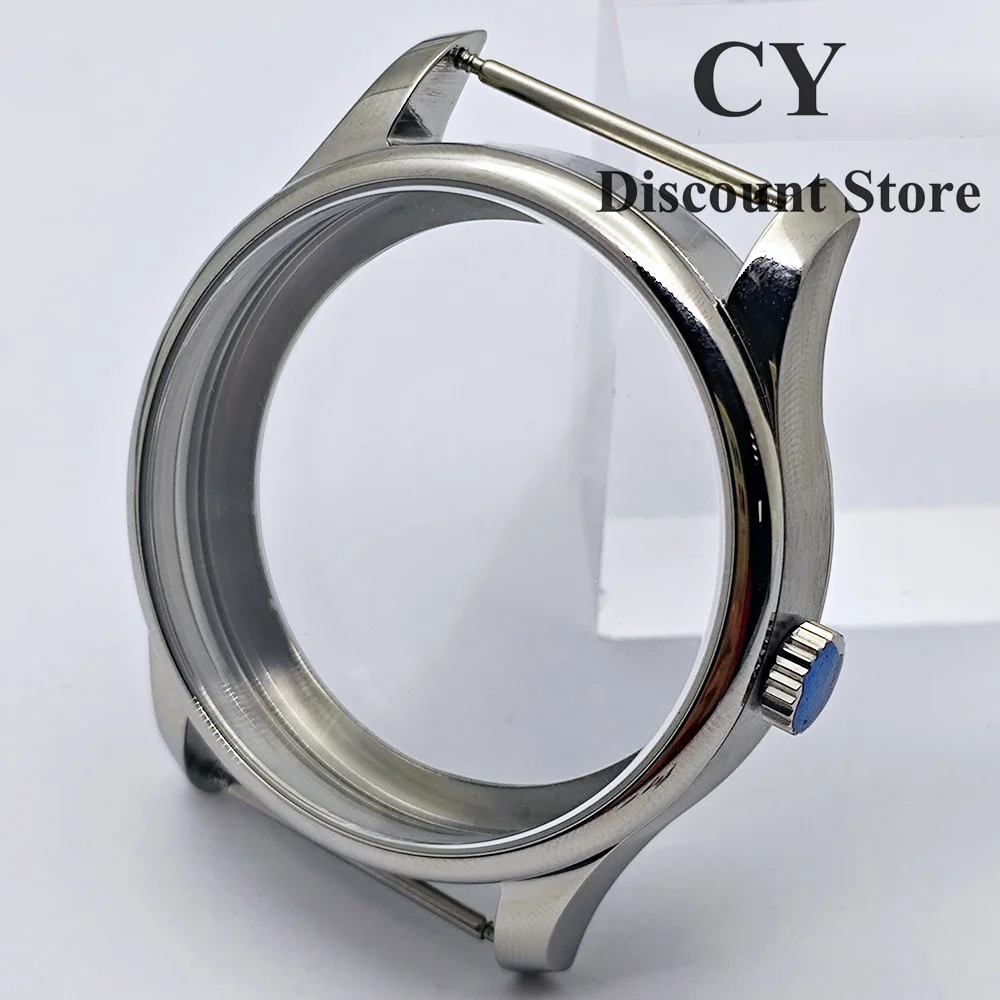 RICHUS 40.7mm Watch Case Compatible ST3600 Movement Polished Stainless Steel Sapphire Crystal CustomDIY Watch Repair Accessories