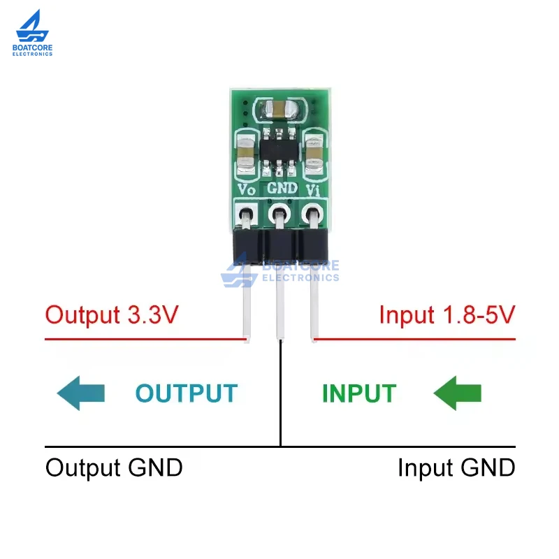 1/5 قطعة محول تيار مستمر صغير/تيار مستمر 1.8 فولت 3 فولت 3.7 فولت 5 فولت إلى 3.3 فولت دفعة وبوك 2 في 1 مضخة شحن منظمة منخفضة الضوضاء