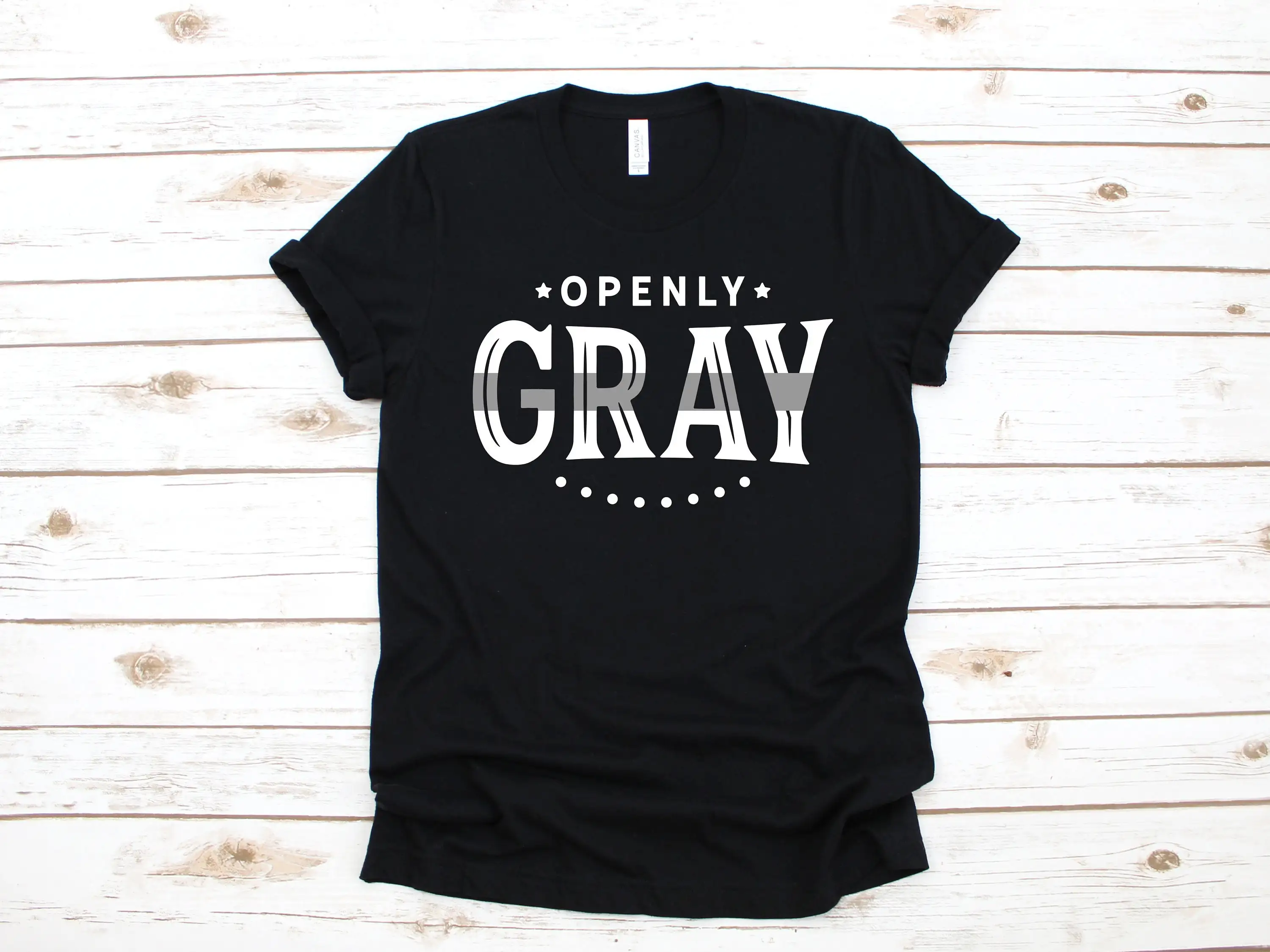 Openly Gray T Shirt Funny Dad Fathers Day Grey Hair SweaT Long Sleeve Birthday Apparel