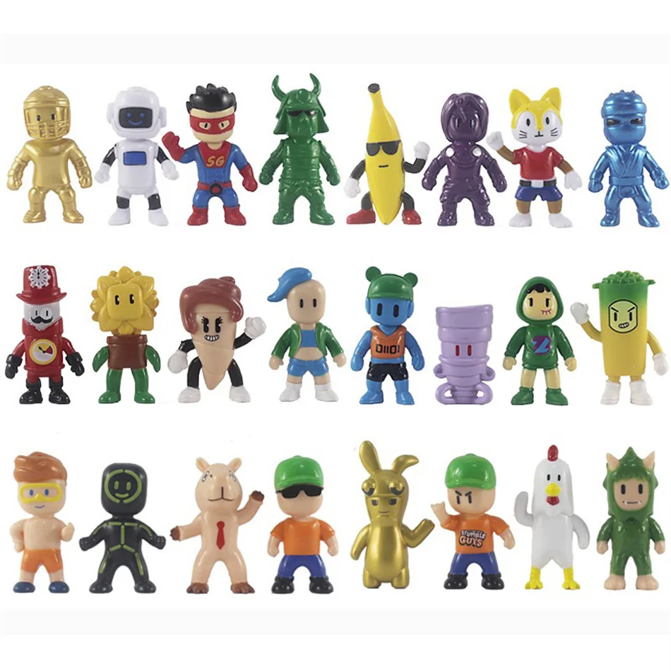 8-24pcs Stumble Guys Action Figure Kawaii Anime PVC Game Model Statue Set Multiplayer Type Collection Kid Birthday Gift Toy