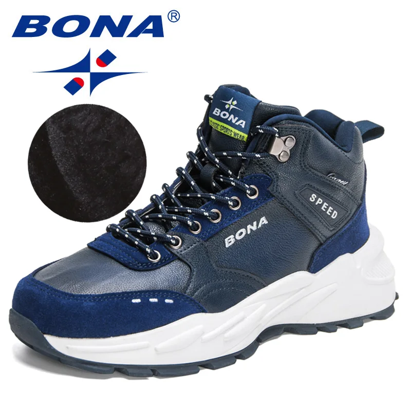 

BONA 2023 New Designers Classics Plush Super Warm Snow Boots for Men Winter Ankle Boots Man Outdoor Comfy High Top Botas Hombre