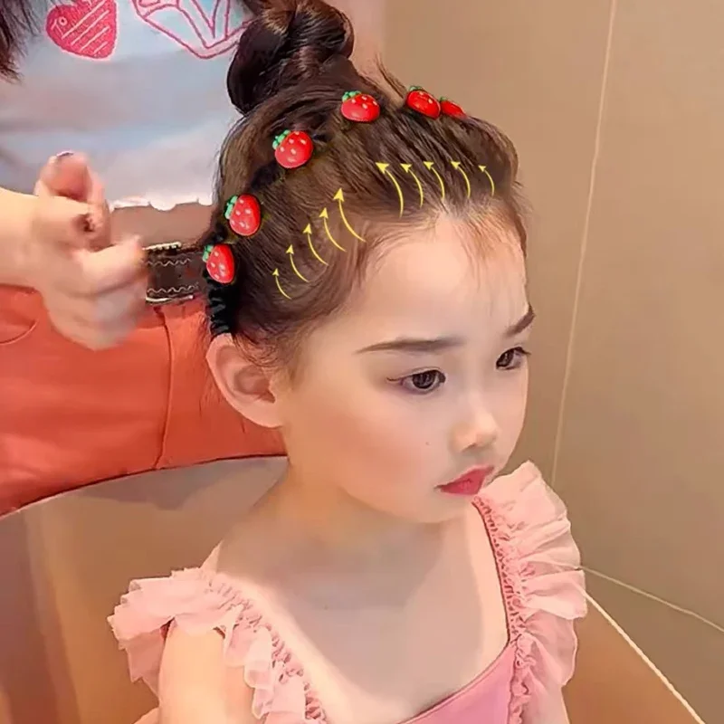 Cartoon Star Hair Combs Children Girls Non-slip Bangs Broken Hair Insert Comb Candy Color Sweet Wave Hair Hoop Hairpins Tools