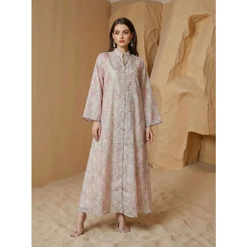 Eid Abaya Dress Women Muslim Print Elegant Ramadan Moroccan Kaftan Jalabiya Party Long Robe Dubai Vestidos Saudi Dresses Abayas