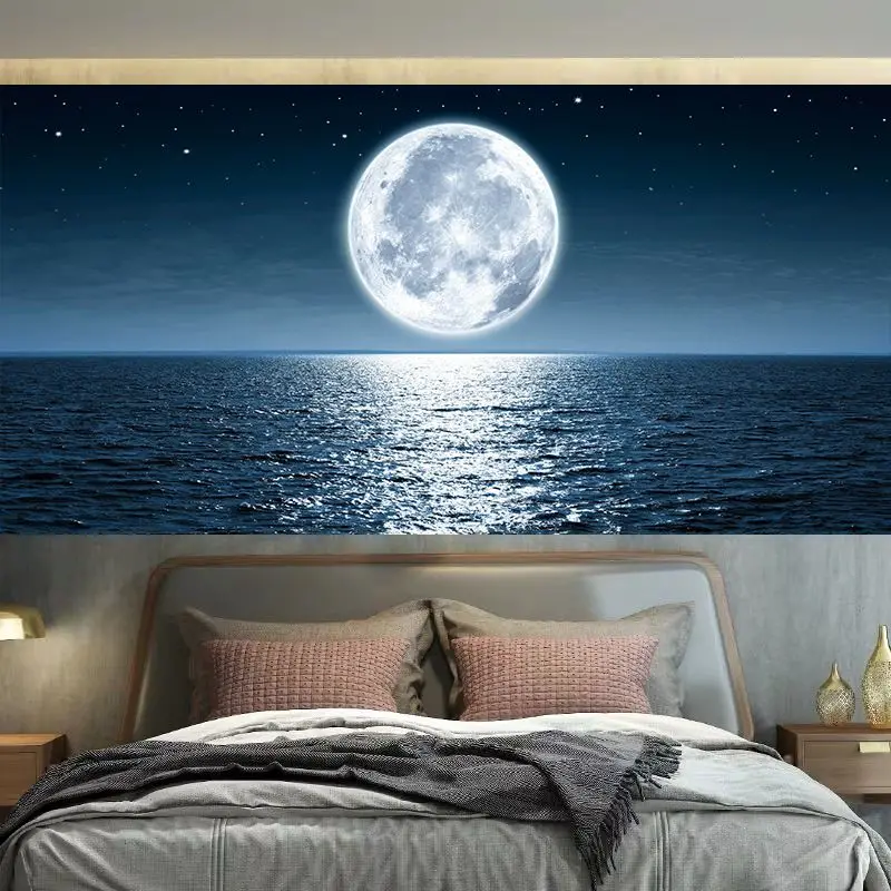 VIKAMA European Style Ancient Town Tapestry, High Definition Wear-Resistant Fabric Wall Hanging for Living Room