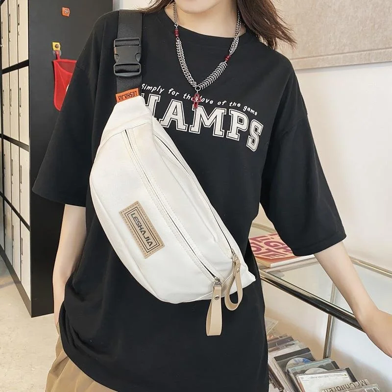 

Casual ex Crossbody Bag Chest Bag Waist Bag Single oulder Bag Nylon Material Daily Match Brand Ins Letter Element