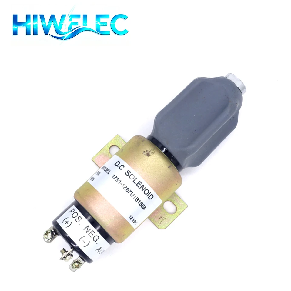 1751-1267U1B1S5A 12V Fuel Stop Shut Off Solenoid Valve Shut Down Solenoid for CAT Engine 3064/3066/Sa-3766t-12 SA-3933-12