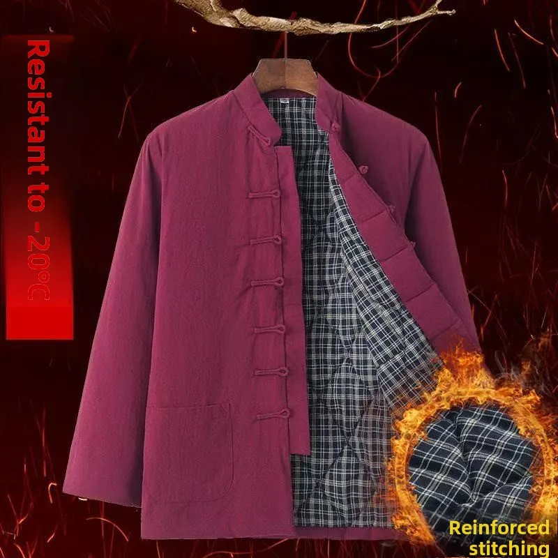 

Ретро Sle, повседневный свободный воротник, мужской модный топ на осень-зиму, Новое поступление, молодежный топ на пуговицах Hanfu, длинный специальный широкий