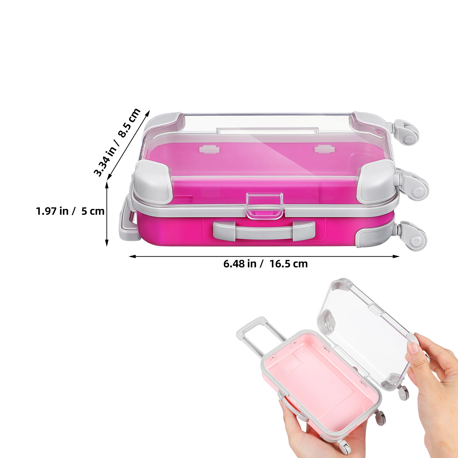 Mini valise à main 4 pièces, boîte de maquillage de voyage pour femmes, petit étui, cadeaux de fête, coffret cadeau, essentiels pour réception nuptiale