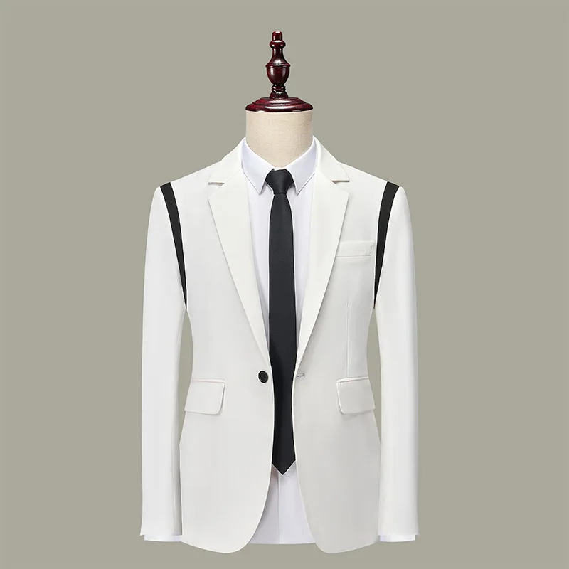 New Men's Suit Casual Business Suit Jacket Fashion Item Dress Top Loose Suit Jacket