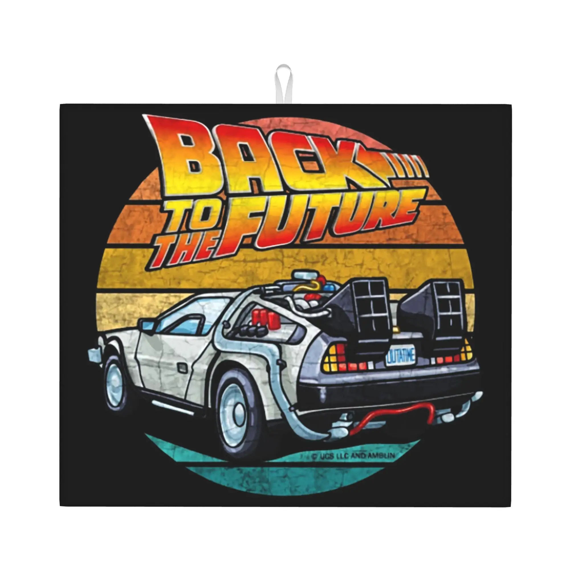 Drying Mat For Kitchen Movies Race Cars Back To The Future Barware Tableware Oil Proof Reusable Washable Kitchen Sink Drying Pad
