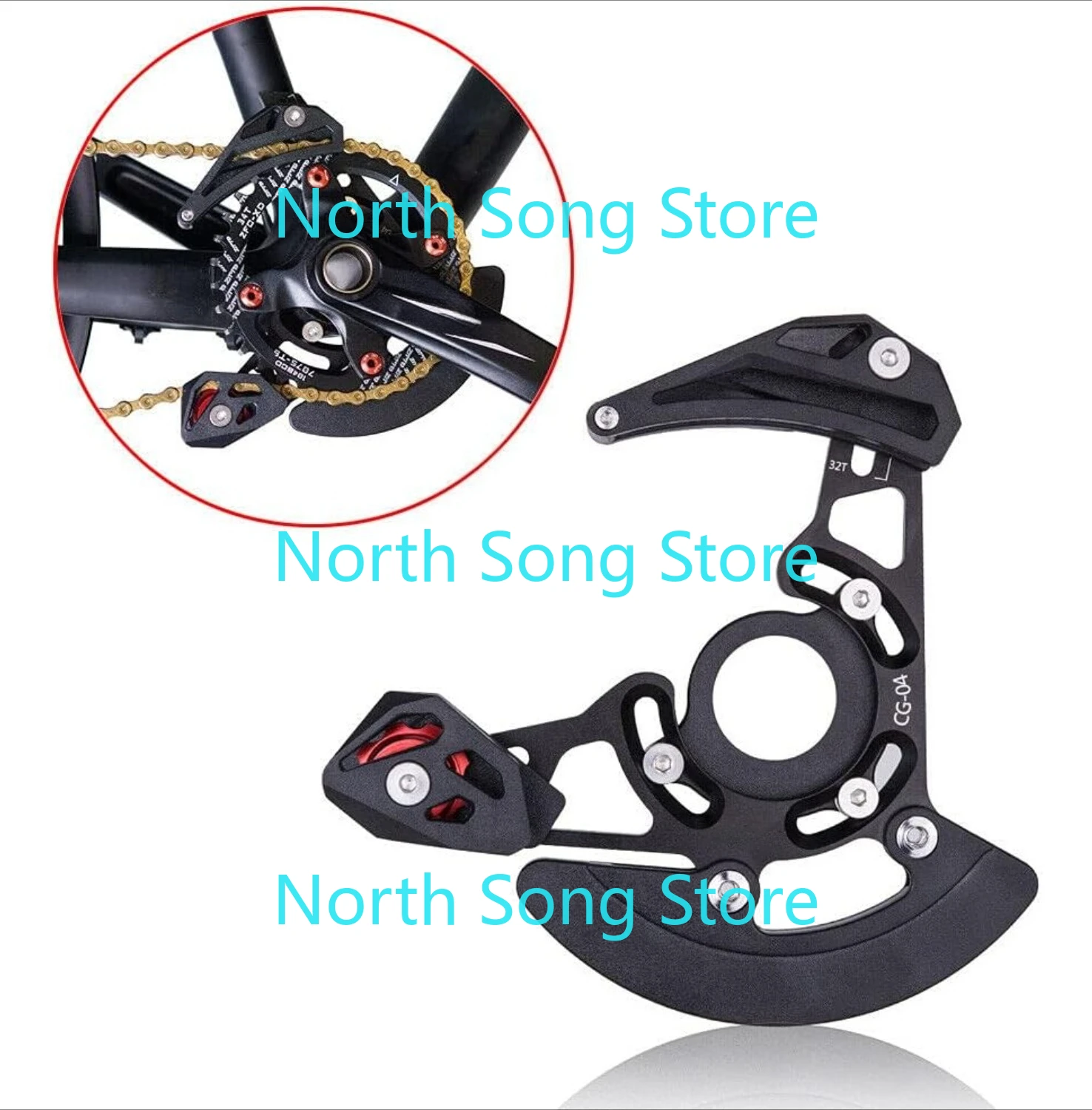 

Легкая однодисковая направляющая цепи для горного велосипеда 32T-38T Защитная система