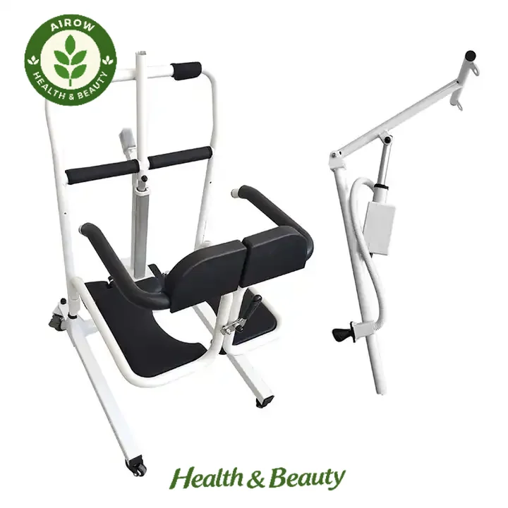 AIROW Elderly Handicap Electric Transfer Toilet Patient Wheelchair Commode Chair