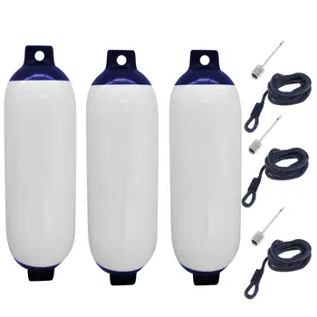 3X Marine Boot Stoßstange Kotflügel Boot Boje Aufblasbare Marine Stoßstange Dock Schild Festmacher Schutz für Yacht Schnellboot Marine