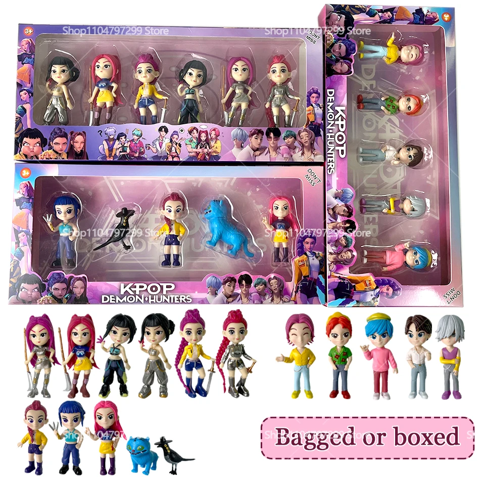 2026 NEW Anime KPop Devil Hunter Doll Vinyl Toy Rumi Mira Zoi Character Vinyl Mask Blind Box Ornament Toy Christmas Gift