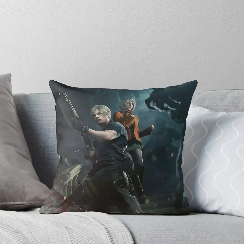 RE4make Leon and Ashely 2 (without Logo) Throw Pillow covers for pillows pillow cover christmas pillow