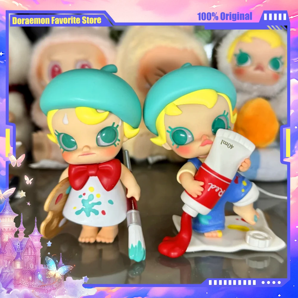 

New Genuine Baby Molly Future Painter Series Action Figure Anime Blind Box Model Toys Dolls Collection Cute Room Ornaments Gifts