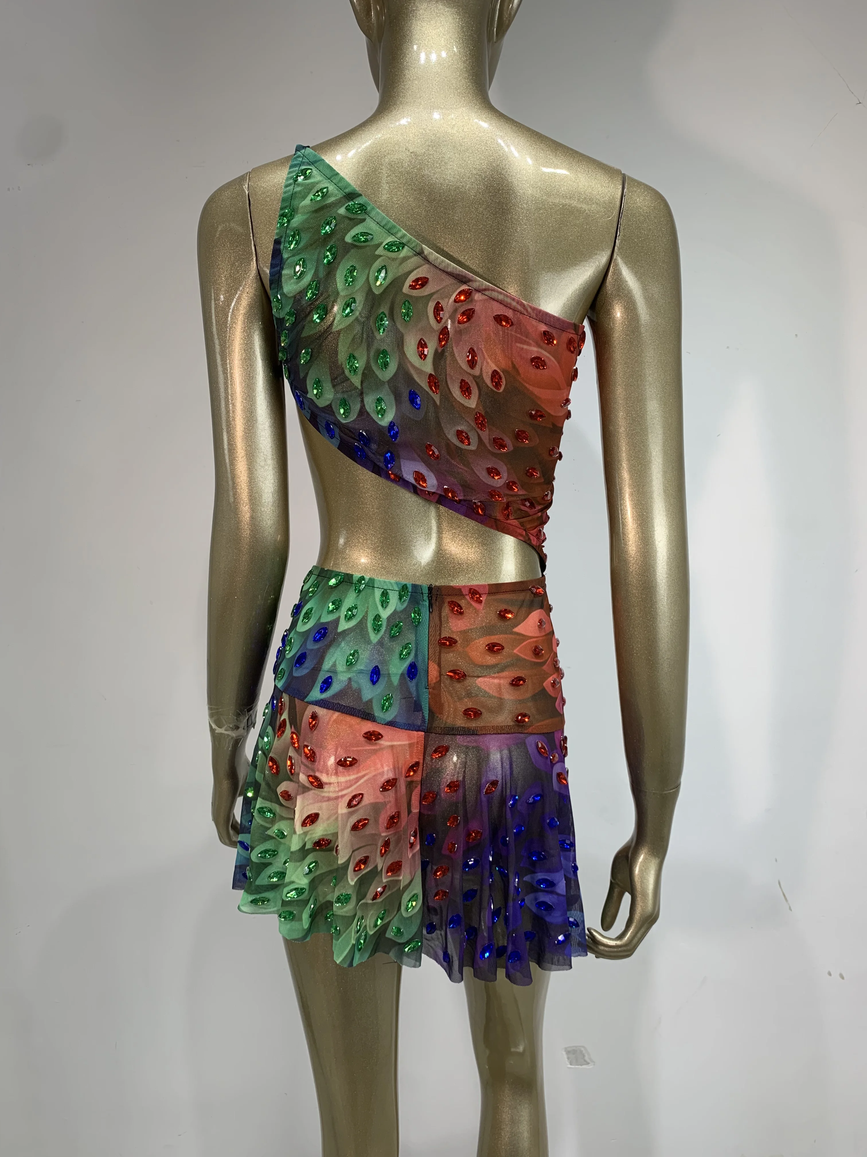 Glitterende strass steentjes,  - Sparkly Rhinestone Club Party Dress recensie en prijs