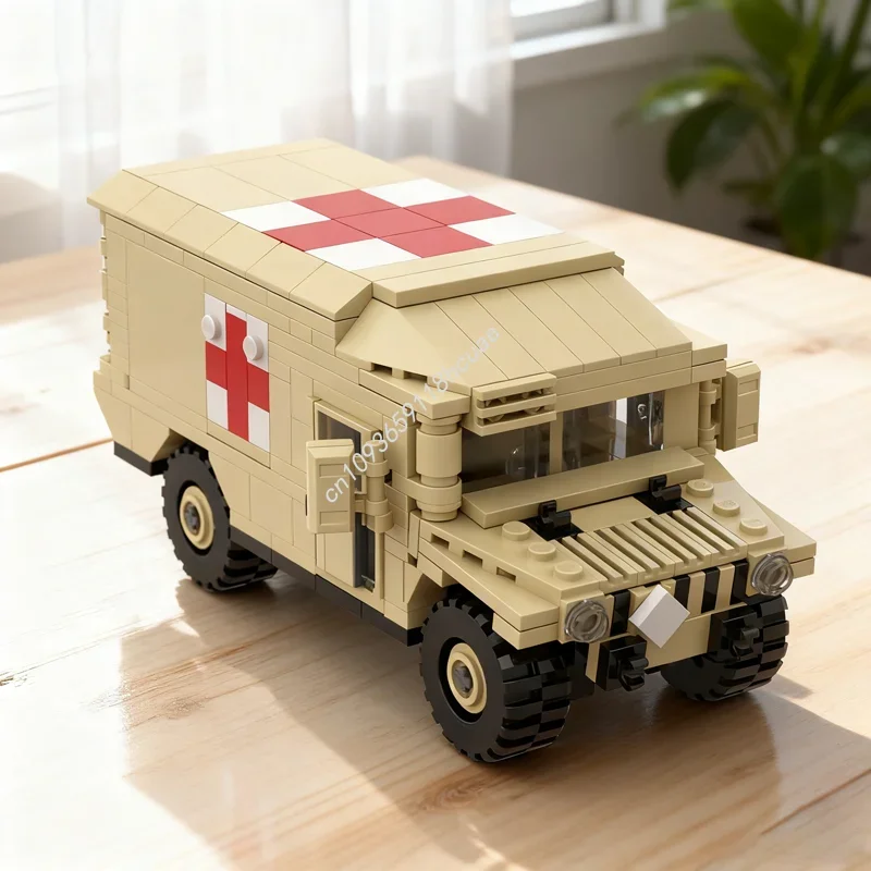 405pcs MOC HMMWV Tactical Ambulance High Capacity Model Building Blocks Construction DIY Christmas Gifts Brick Toy Kids Birthday