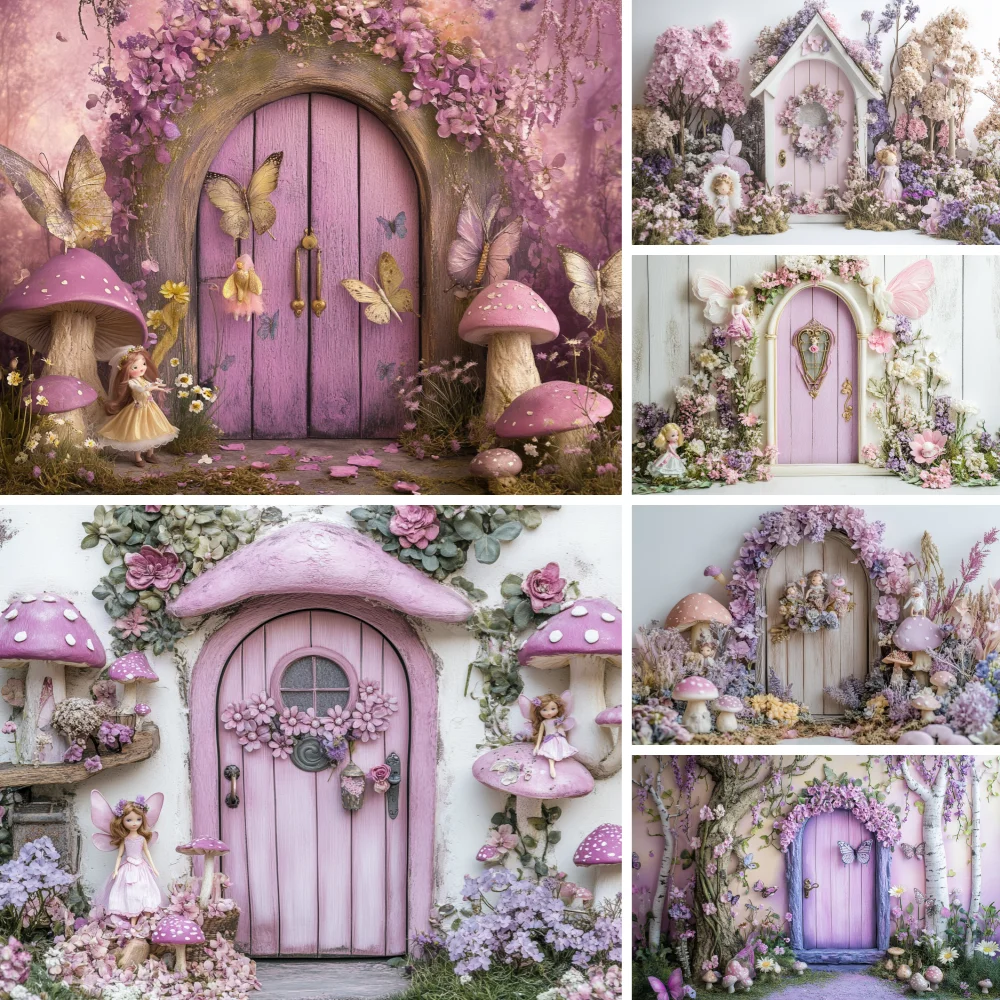 

Backdrop Photography Arch Flower Butterfly Wall Background Girl Birthday Wedding Party Decor Photobooth Newborn Photo Studio