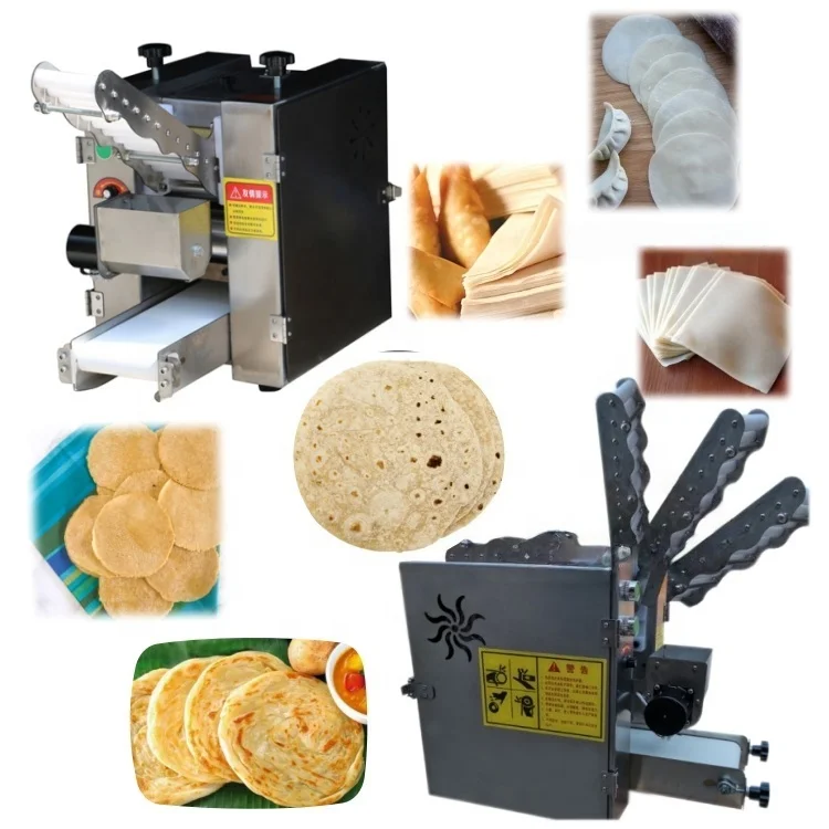 High Productivity Commercial Tabletop Automatic Disc Dumpling Dough Roller Empanadas Gyoza Pizza Wrapper Making Machine