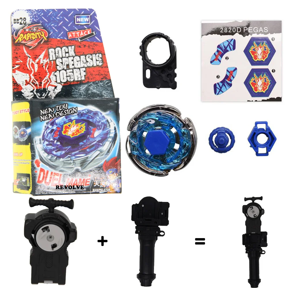 xcalius B-X TOUPIE BURST BEYBLADE GENUINE Thermal Lacerta WA130HF  (BB74) grip with launcher