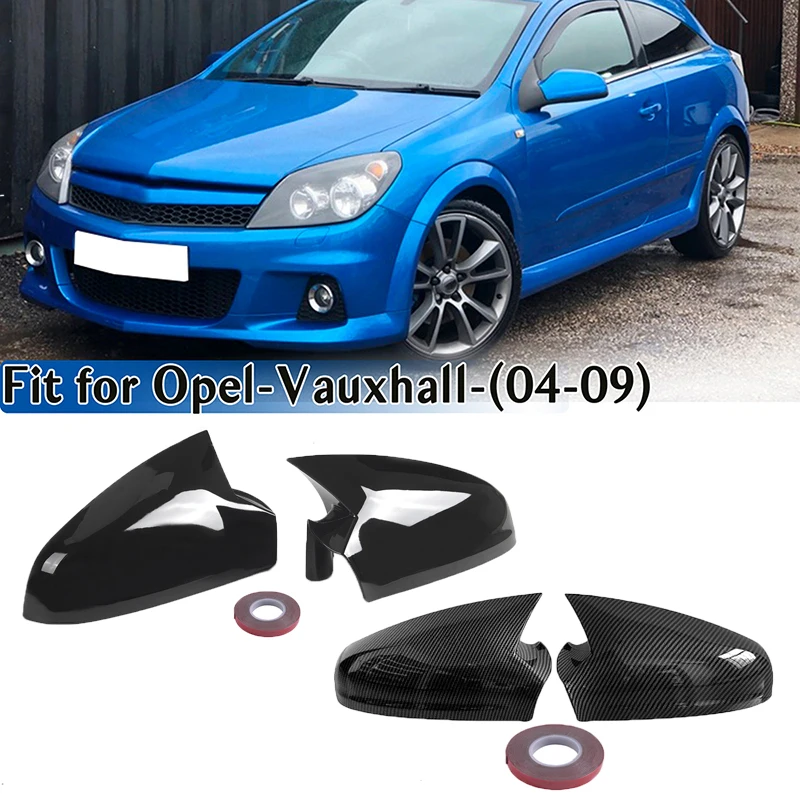 Rhyming Car Wing Mirror Cover Rearview Mirror Caps OX Horn Style Fit For Opel Vauxhall Astra H 2004-2009 Car Accessories