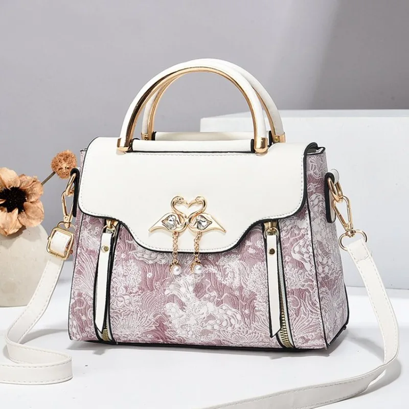 

Popular Simple Vintage Ladies Handbag High End Leather Classic Elegant Trendy Paris Daily Tote Bag