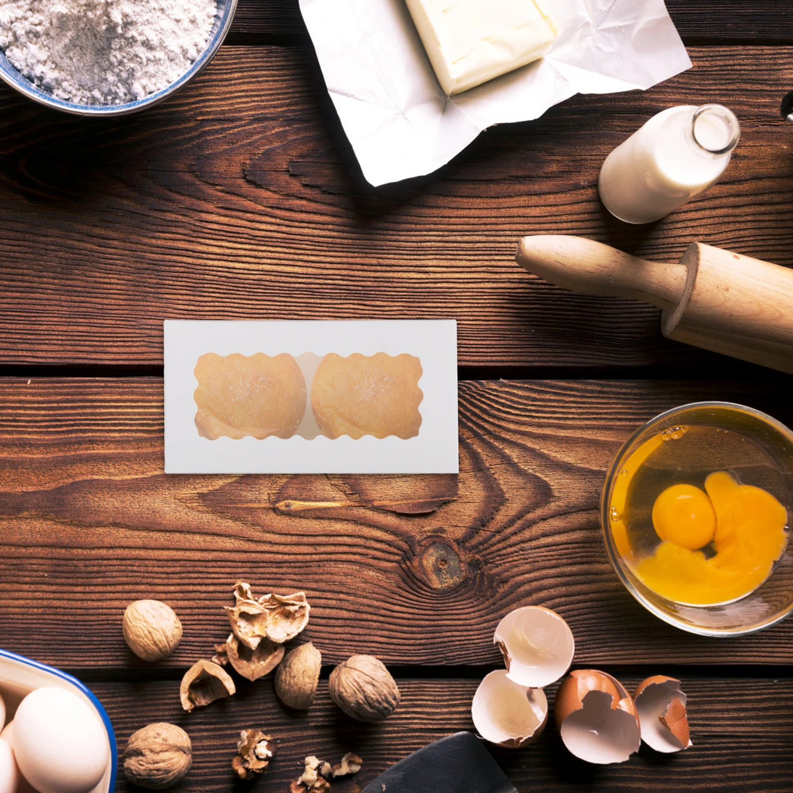 10Pcs White Card Paper Cupcake Boxes Elegant Muffin Packaging for Wedding Party Mini Pastry Cake Pop Favor Treat Box