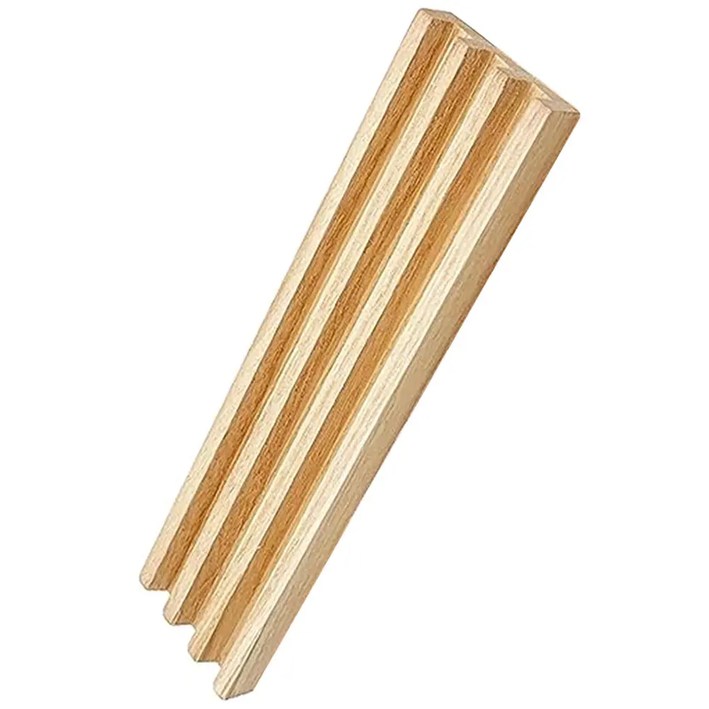 Holz-Domino-Ständer Naturholz Langlebig Glatter Finish Schräg abgeschrägtes Design Mehrfach-Schlitz-Displayständer für Domino-Spielzubehör