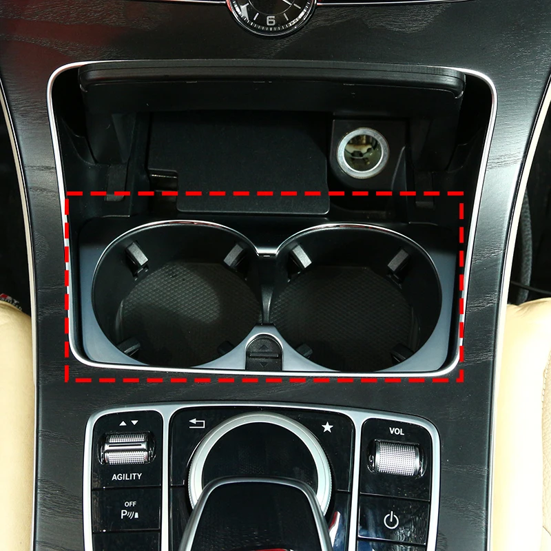 Auto-Getränkehalter-Zierleiste für Mercedes-Benz GLC C-Klasse X253 C253 W206 V206 2015-2021 E G-Klasse W213 V213 W463 2016