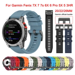 QuickFit 20 22 มม.26 มม.นาฬิกาสายรัดสําหรับ Garmin Fenix 7X 7 7S 6X6 6S Pro สายนาฬิกาซิลิโคน Fenix 8 E Epix Pro 5X5 Plus สร้อยข้อมือ