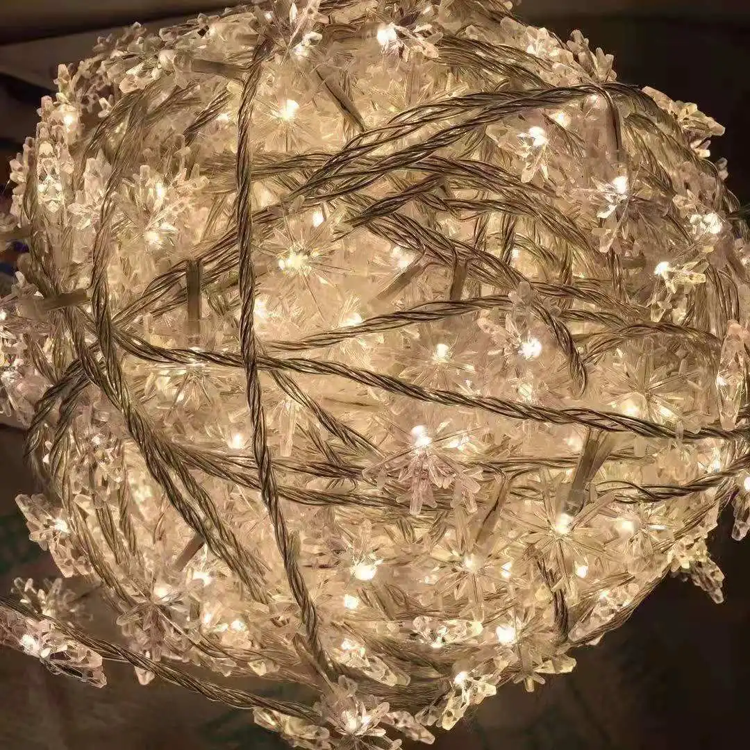 LEDスノーフレークライトストリング,フェスティバル,結婚式の背景,星の組み合わせ,軽い装飾