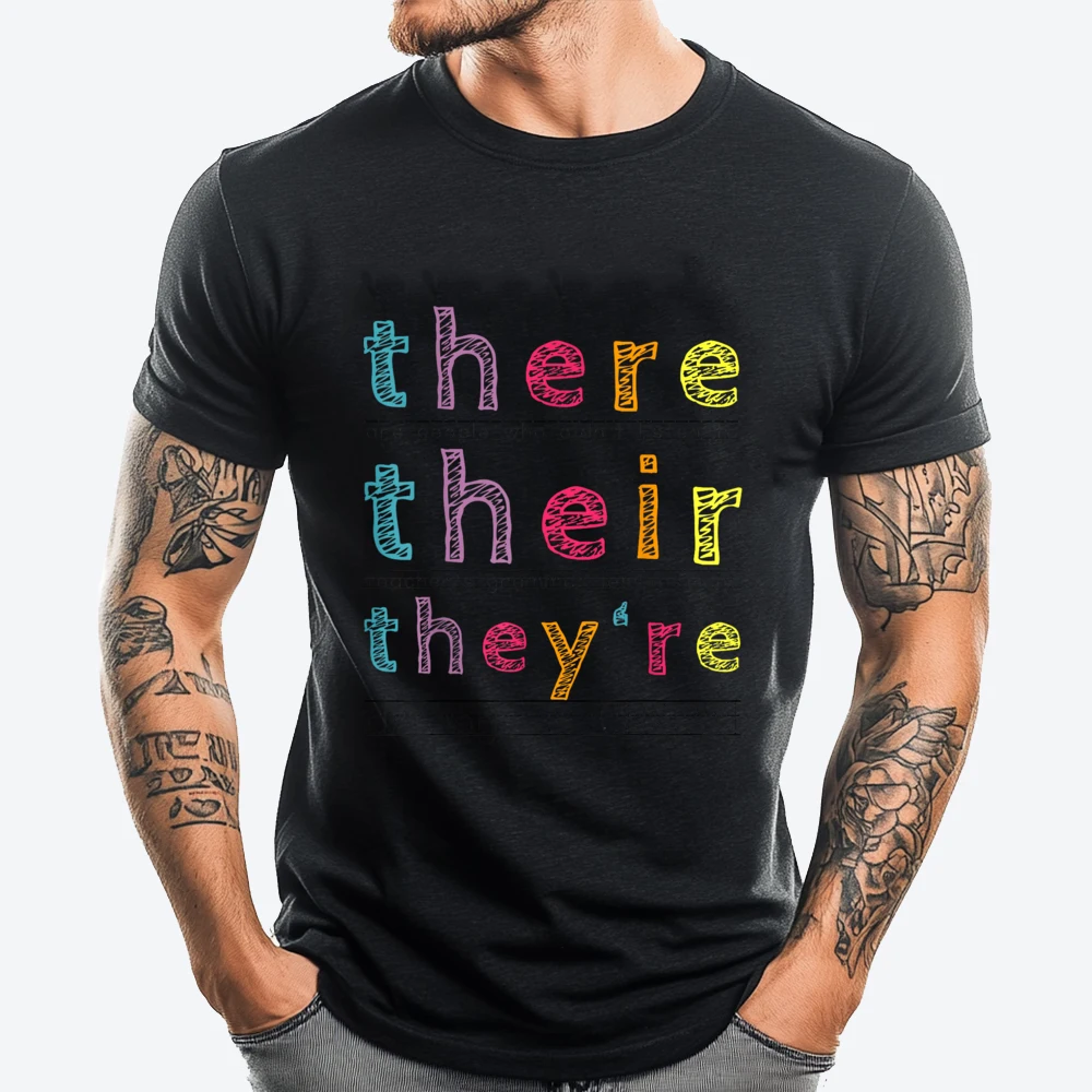 

There Their They are English Grammar Teacher Humor Tee Shirt Clothes Camisetas De Hombre