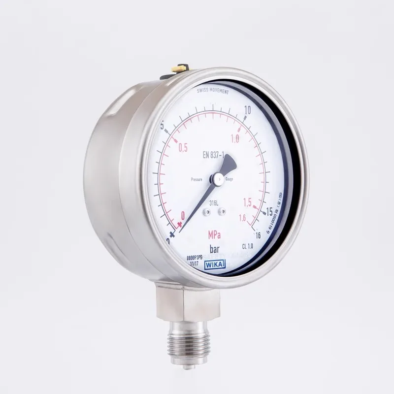 WIKA all stainless steel Bourdon tube pressure gauge 232.50.100 radial G1/2