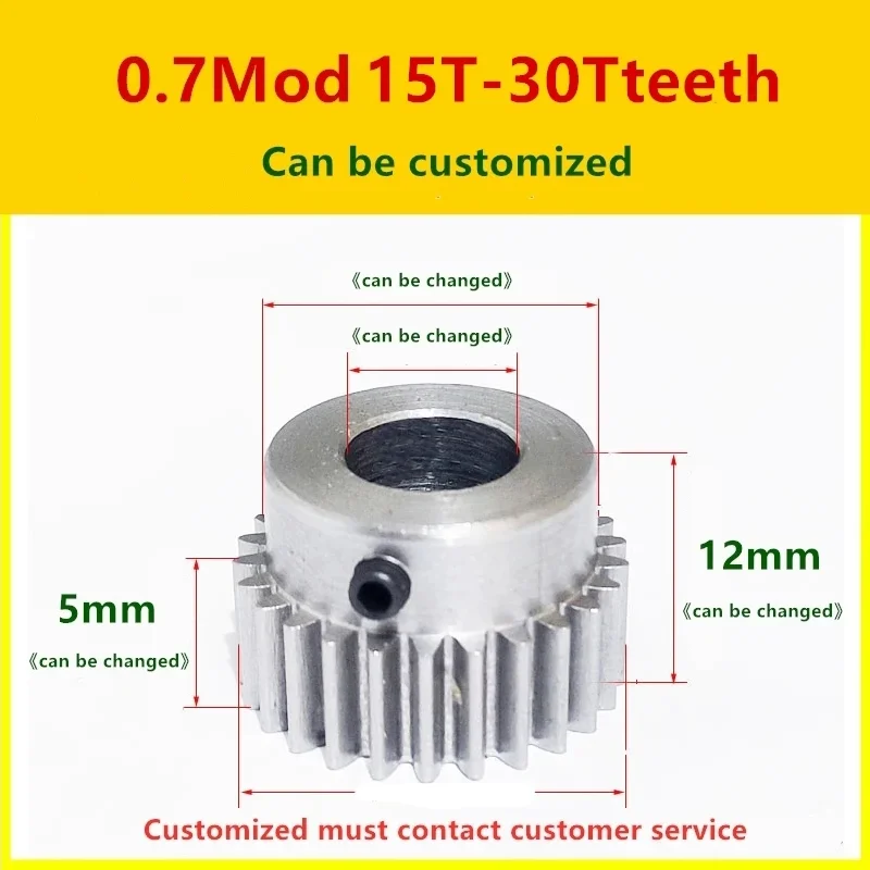 0.7 Mod 15t 20 22t 26t To 30teeth Metal Carbon Steel 4Ocr 124017 Cylindrical Spur Gear Rack Transmission Accessories Wl Toys Car