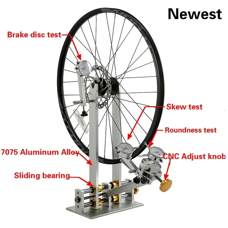 MTB Road Bike Wheel Install Repair Tools Professional Bicycle Wheel Truing Stand With Dial Indicator Gauge Set Adjustment Rims