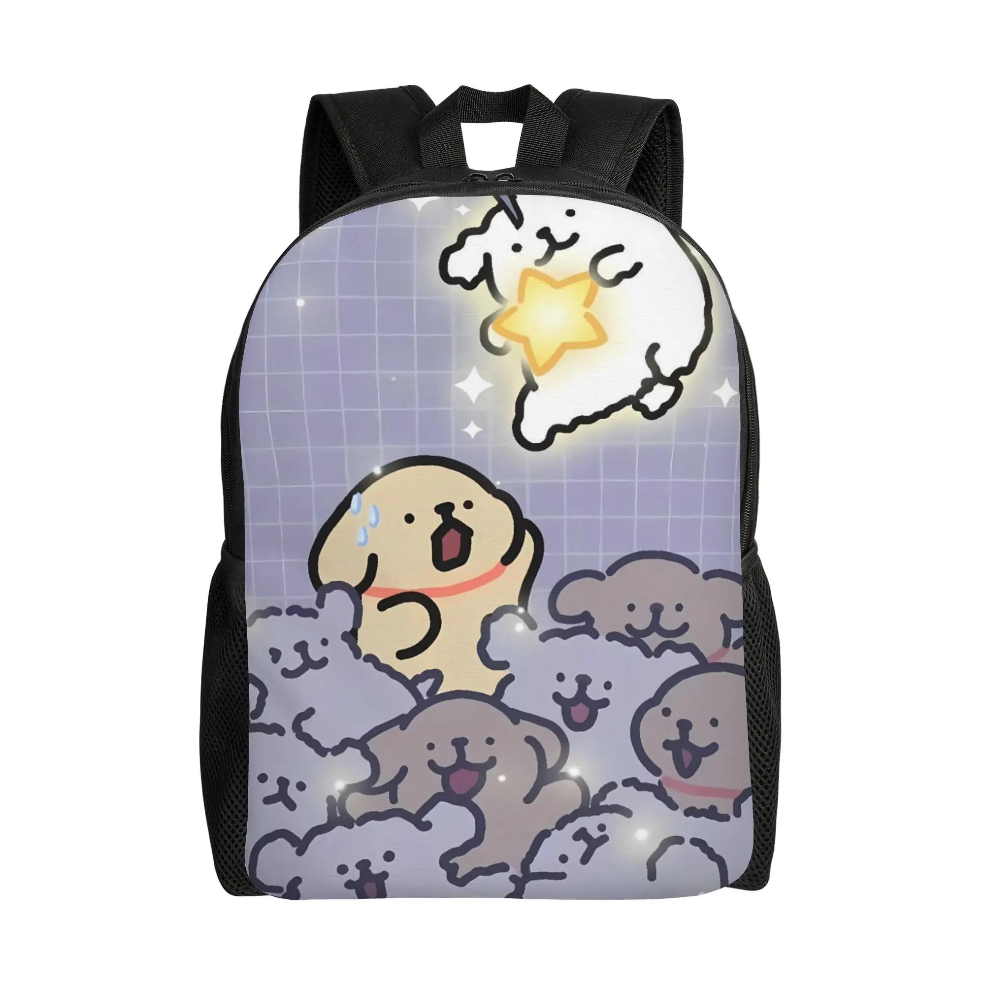 Line Dog  Backpack  Boy Polyester Hiking Backpacks Print Modern School Bags Rucksack