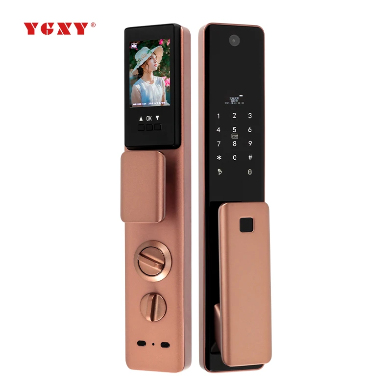 YAGU Full Automatic Real Time Video Intercom Tuya Smart Wifi Digital Door Lock Anti-theft Camera Digital Keyless Smart Lock