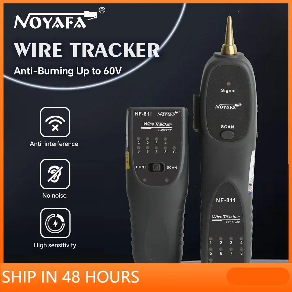 

NF-811 RJ45 Network Cable Tester RJ11 Telephone Wire Tracker Toner Ethernet LAN Cable Detector Line Continuity Test Tool