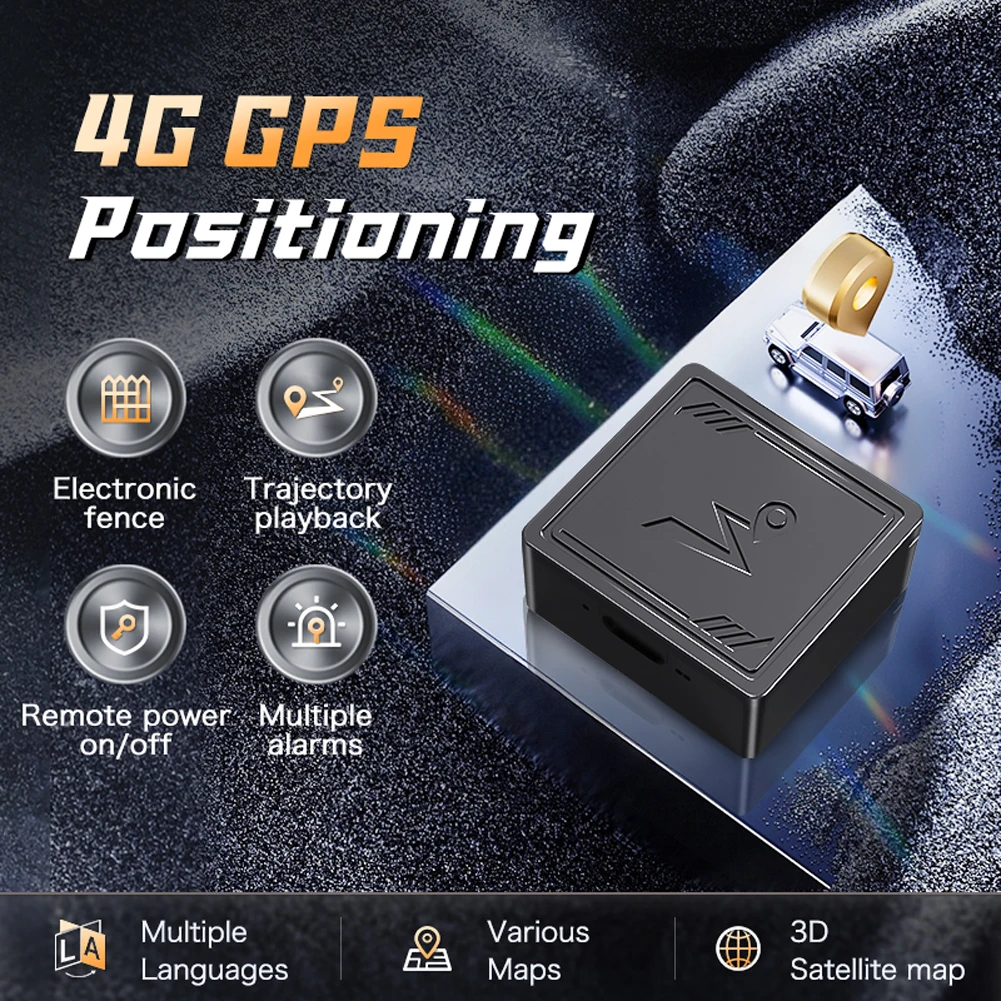 1-3PCS 4G GPS Tracker with App Mini Vehicle GPS Locator Anti-Lost Recording Tracking Device for Elderly Children Pets Car