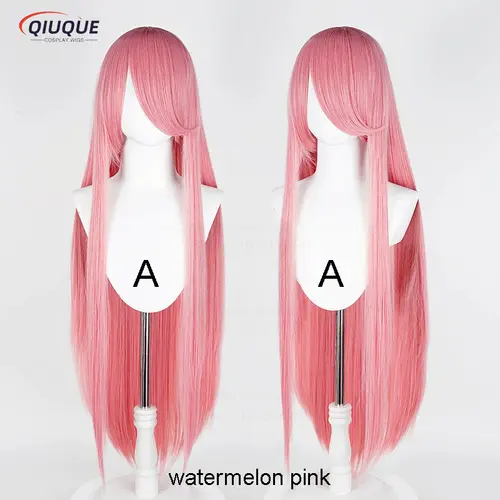 80 Colors 100cm Long Straight Cosplay Wig Anime Compatible Universal Omopinenet Heat Resistant Synthetic Hair Wigs + Wig Cap - Image 32