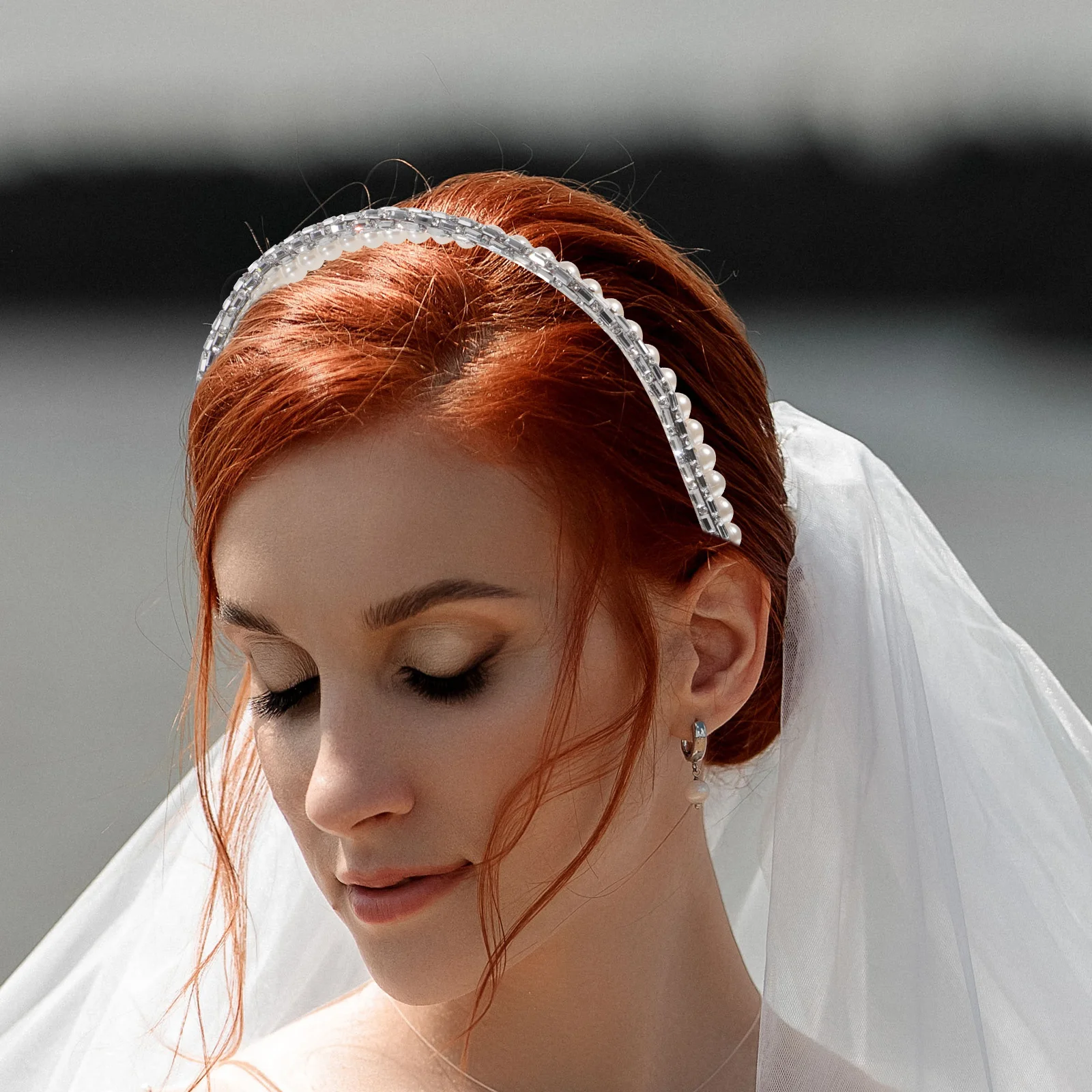 

Rhinestone Hoops Double Row Headb Women Hairb s Accessories Glamorous Sparkling Effect Party Wedding Hair Jewelry Elegant
