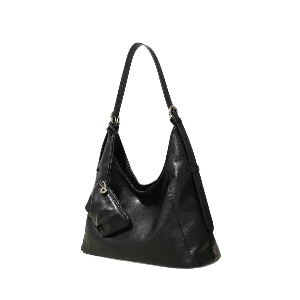 

2026 New Fashion Personality Cowhide Commuter Tote Bag Leather Women's Bag High-end Sense Large-capacity Shoulder Bag Women