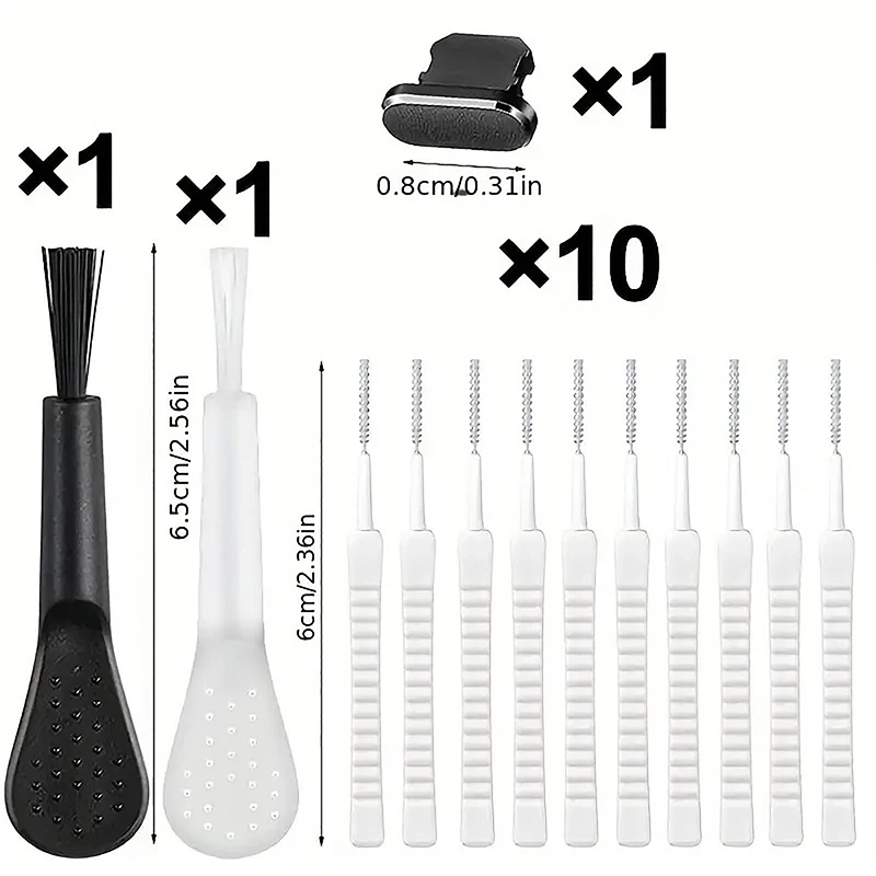 13 STKS Mobiele Telefoon Luidspreker Stofverwijdering Cleaner Tool Kit Voor Telefoon Koptelefoon Computer Charge Port Stofdichte Reinigingsborstel