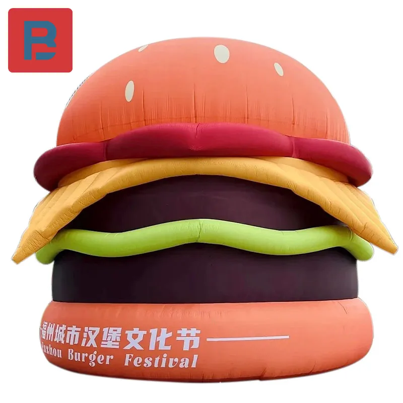 Giant inflatable cheeseburger air model giant food fast food restaurant opening advertising bar stage lighting decoration