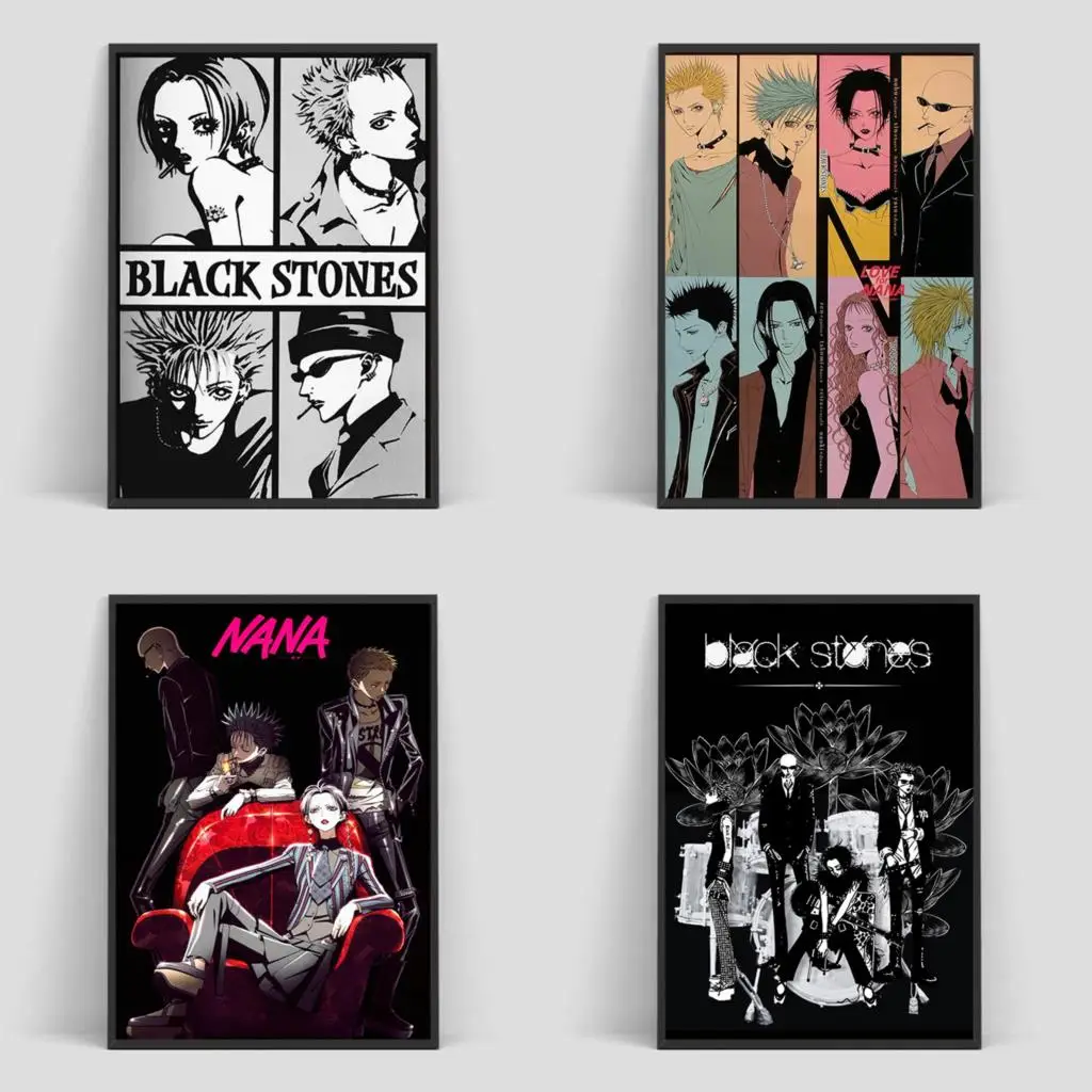 

Black Stones Band of NANA Anime Poster Posters for Wall Decor Decorative Paintings Aesthetic Room Decoration Print Home Art Home