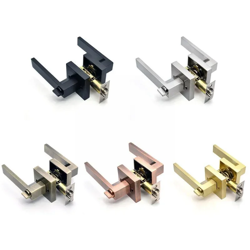 

Door Thickness 35-45mm Interior Handle with Lock Core/latch Three-bar Aluminum Alloy Handle Lock Room Aluminum Alloy Handle Lock