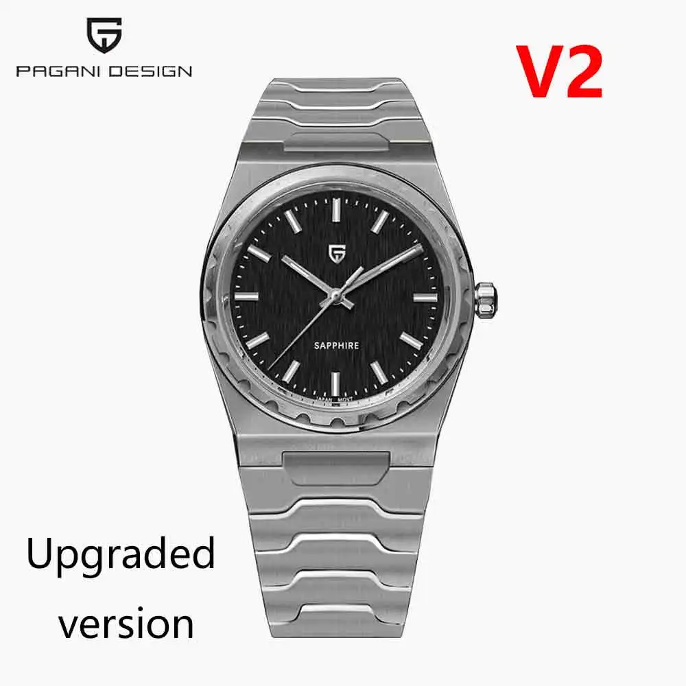 

PAGANI DESIGN 2025 новые мужские кварцевые часы 37 мм с сапфировым стеклом из нержавеющей стали 10 бар водонепроницаемые тонкие 7 мм светящиеся C3 reloj hombre